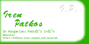 iren patkos business card